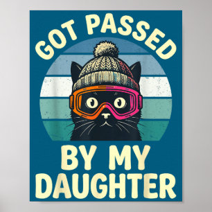 Skifahrende Katze Retro Vintage Wurde Von Meiner T Poster