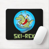Skifahrende Kinder Ski-rex Lustiger Dino Kleinkind Mousepad (Mit Mouse)