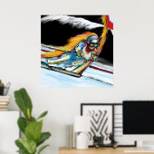 SKIFAHRENDE KUNST POSTER (Heimbüro)