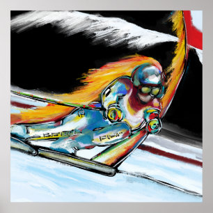SKIFAHRENDE KUNST POSTER