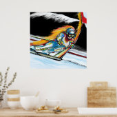 SKIFAHRENDE KUNST POSTER (Küche)