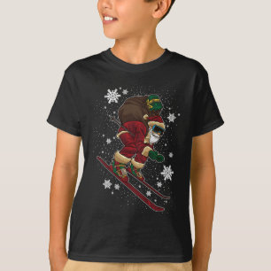 Skifahrender Weihnachtsmann - Weihnachten für Wint T-Shirt