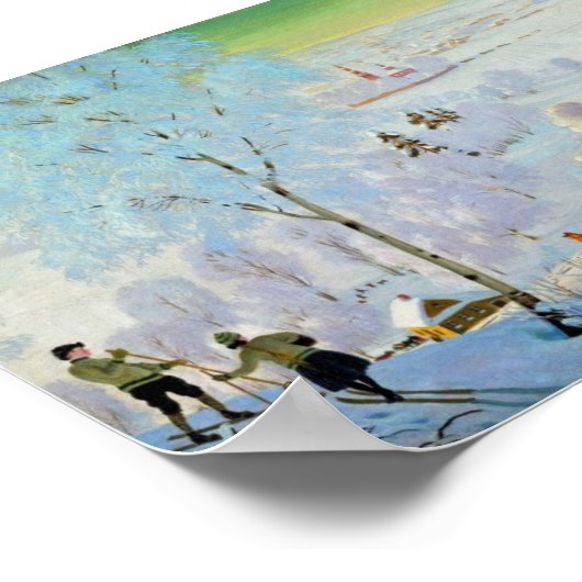 Skifahrer 1919 poster (Ecke)