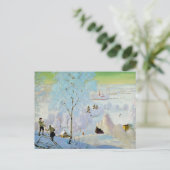 Skifahrer 1919 postkarte (Stehend Vorderseite)