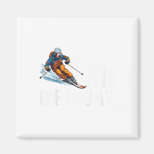 Skifahrer 9. Geburtstag Ski Junge Mädchen 9. Gebur Magnet