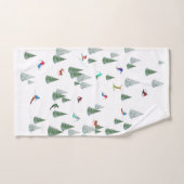 Skifahrer Abfahrtsillustration Badhandtuch Set (Handtuch)
