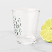 Skifahrer Abfahrtski-Illustration Schnapsglas (Rechts)