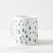 Skifahrer Abfahrtsskifahren Illustration  Kaffeetasse (Vorderseite Links)