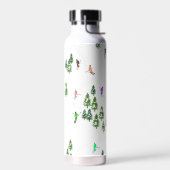 Skifahrer Alpin Illustration Trinkflasche (Links)