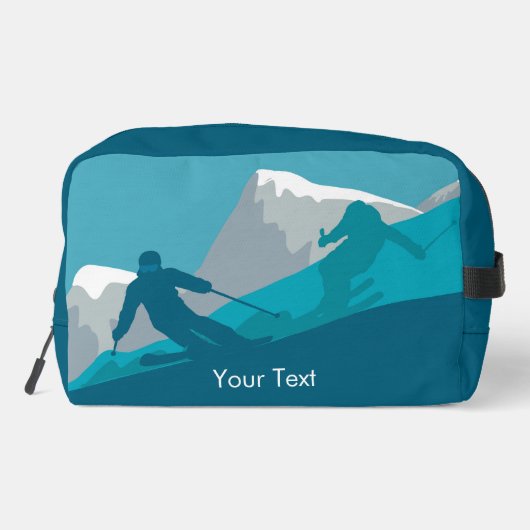 Skifahrer Alpin Skifahren Personalisiert Waschbeutel (Rückseite)