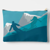 Skifahrer Alpin Skifahren Personalisiert Zubehörtasche (Rückseite)