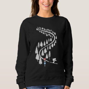 Skifahrer Apres Ski Powder im tiefen Schnee Cool S Sweatshirt
