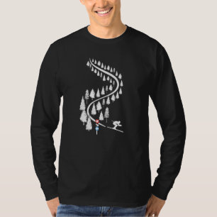 Skifahrer Apres Ski Powder im tiefen Schnee Cool S T-Shirt