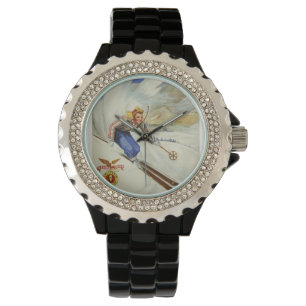 Skifahrer Armbanduhr