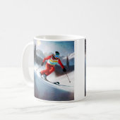 Skifahrer auf dem Berg Kaffeetasse (Vorderseite Links)