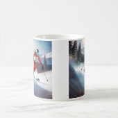 Skifahrer auf dem Berg Kaffeetasse (Mittel)