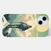 Skifahrer auf dem Gipfel des Berges Case-Mate iPhone Hülle (Rückseite (Horizontal))