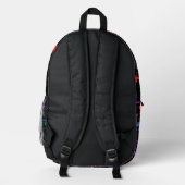 Skifahrer Bedruckter Rucksack (Rückseite)