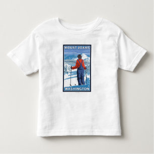 Skifahrer-Bewundern - Berg Adams, Washington Kleinkind T-shirt
