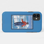Skifahrer-Bewundern - blauer Berg, Washington Case-Mate iPhone Hülle (Rückseite (Horizontal))