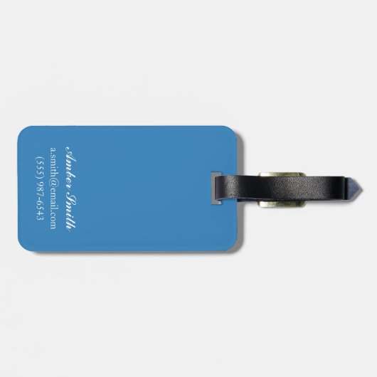 Skifahrer-Bewundern - blauer Berg, Washington Gepäckanhänger (Rückseite horizontal)