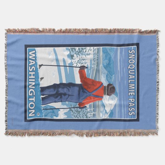 Skifahrer-Bewundern - Snoqualmie Durchlauf, Decke (Vorderseite)