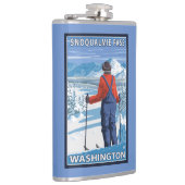 Skifahrer-Bewundern - Snoqualmie Durchlauf, Flachmann (Rechts)