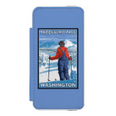 Skifahrer-Bewundern - Snoqualmie Durchlauf, Incipio iPhone Geldbeutel-Hülle (Folio Vorderseite)