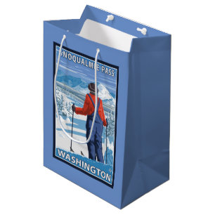 Skifahrer-Bewundern - Snoqualmie Durchlauf, Mittlere Geschenktüte