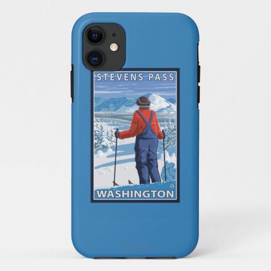 Skifahrer-Bewundern - Stevens-Durchlauf, Case-Mate iPhone Hülle (Rückseite)