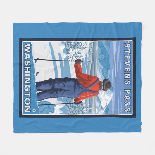 Skifahrer-Bewundern - Stevens-Durchlauf, Fleecedecke (Vorderseite (Horizontal))