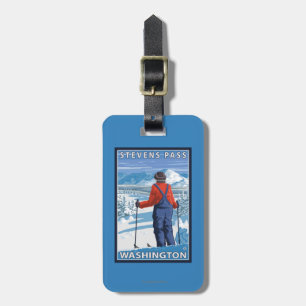 Skifahrer-Bewundern - Stevens-Durchlauf, Gepäckanhänger