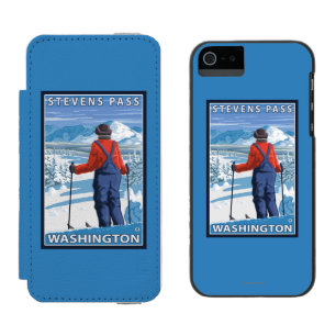 Skifahrer-Bewundern - Stevens-Durchlauf, Incipio Watson™ iPhone 5 Geldbörsen Hülle