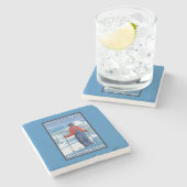 Skifahrer-Bewundern - Stevens-Durchlauf, Steinuntersetzer (Seitenansicht)