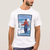 Skifahrer-Bewundern - Stevens-Durchlauf, T-Shirt (Vorderseite)