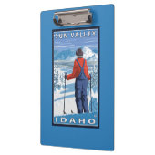 Skifahrer-Bewundern - Sun Valley, Idaho Klemmbrett (Links)