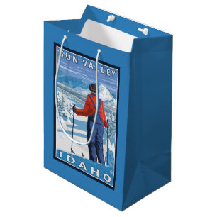 Skifahrer-Bewundern - Sun Valley, Idaho Mittlere Geschenktüte