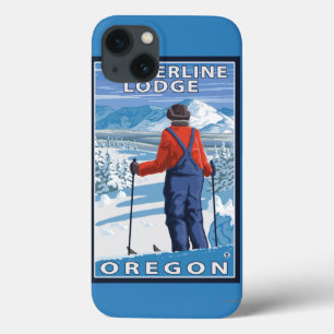 Skifahrer-Bewundern - Timberline-Häuschen, Oregon Case-Mate iPhone Hülle