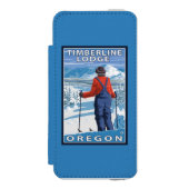 Skifahrer-Bewundern - Timberline-Häuschen, Oregon Incipio iPhone Geldbeutel-Hülle (Folio Vorderseite)