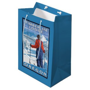 Skifahrer-Bewundern - Timberline-Häuschen, Oregon Mittlere Geschenktüte