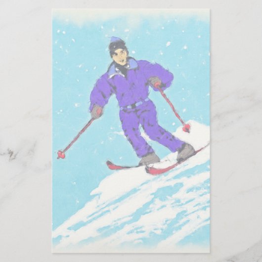 SKIFAHRER BRIEFPAPIER (Vorderseite)