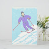 SKIFAHRER BRIEFPAPIER (Stehend Vorderseite)
