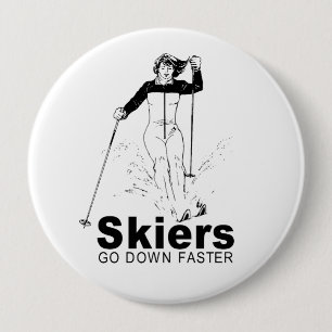 Skifahrer Button