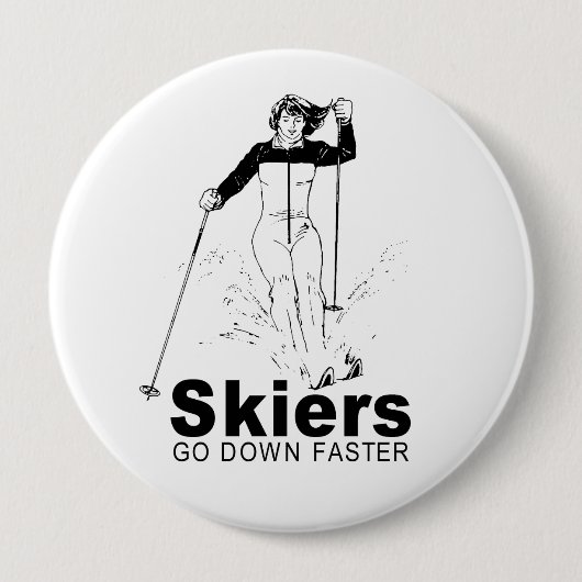 Skifahrer Button (Vorderseite)
