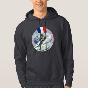 Skifahrer Chamonix, Frankreich, Mann Hoodie