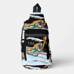 Skifahrer Crossbody Bag