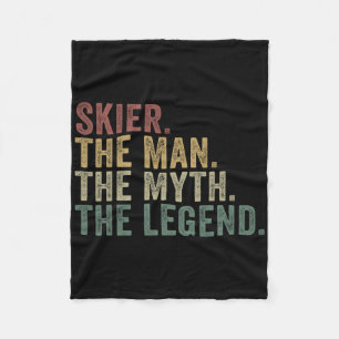 Skifahrer Der Mann Der Mythos Die Legende Lustig W Fleecedecke
