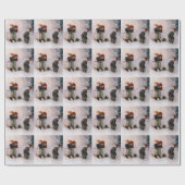 Skifahrer - Dorfwrapping Geschenkpapier (Flach)