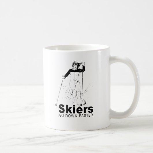 Skifahrer fahren schneller kaffeetasse (Rechts)