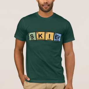Skifahrer gemacht von den Elementen T-Shirt